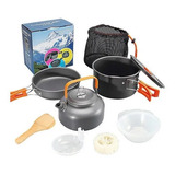 Set Ollas Outdoor Camping Cocinilla Utensilios Ds-308