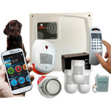 Kit Alarma Casa Celular+3 Sensor Pet+sirenas+control+bateria