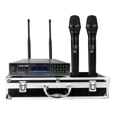 Microfono Uhf Profesional Steelpro Frecuencia Multicanal Color Negro | Envío gratis