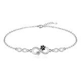 Pulsera Huella Mascota Infinito Plata 925 Perro Gato Joya 