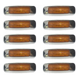 Plafones Laterales Ovalados 12 Led Filo Cromado 12/24v 10 Pz