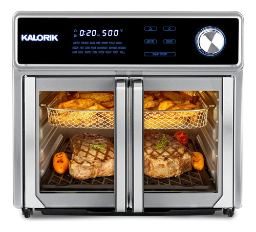 Kalorik Maxx - Combo De Parrilla Para Horno Y Freidora De A. Color Acero Inoxidable