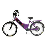 Bicicleta Elétrica - Street Pam - 800w 48v Lithium - Roxa -
