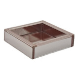 Bandeja Espelho Rose Gold 10x10cm Lavabo Banheiro Decoração