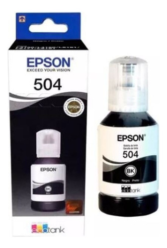 Tinta Epson T504 T504120 127ml Negra L4150 L4160 Original