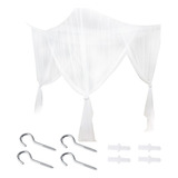 Mosquitera Dosel Cama Poste 4 Esquinas Tamaño King Completo