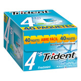 Chicles Trident 4's Freshmint 40 Piezas