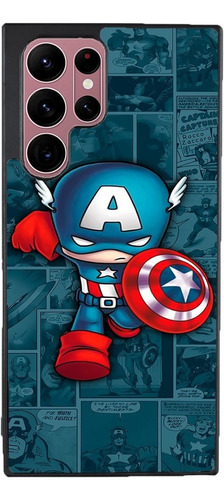 Funda Para Galaxy Capitan America Marvel Baby Fondo Azul