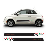 Adesivo Faixa Lateral Italia Fiat 500 Personalizado 50037