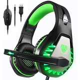 Audífonos De Diadema Pacrate Gaming Ps4 Xbox One -verde