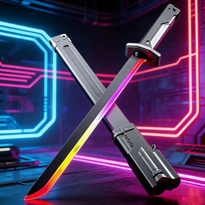 Sable De Luz Led 7 Colores Espada Láser Recargable Usb-c Con Sonido Y Humo Efecto Realista Tipo Neón Juguete Para Niños Regalo Día Del Niño | Meses sin interés