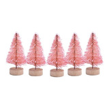 Kit Mini Pinheiros Árvore De Natal Nevada Maquete Cores