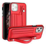 Funda De Piel Roja Para iPhone 11 Pro Max