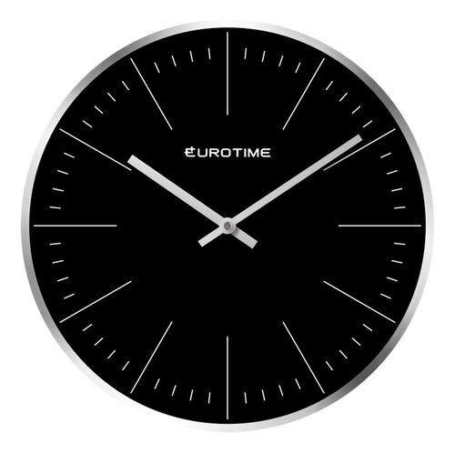 Reloj De Pared Eurotime Quartz Moderno Caja Metalica