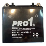 Bateria Moto Pro1 12n9-4b-1 Gel Libre Mantenimiento 12v 9ah