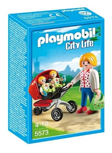Playmobil City Life Mama Con Coche De Gemelos Sharif Express