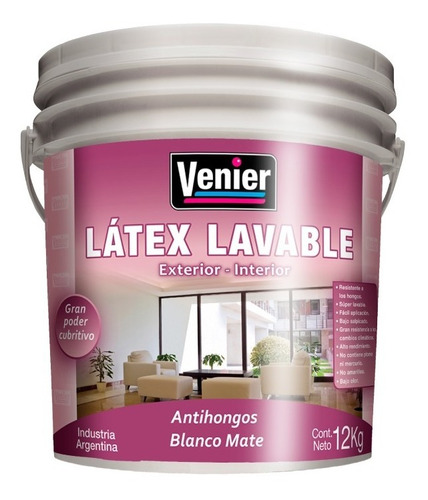 Látex Venier Lavable Int/ext Protección Superficies | 4 Lt