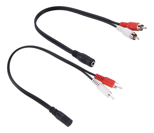 2x Conector Hembra Estéreo 3.5mm A 2rca Divisor Convertidor