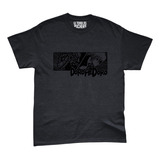 Playera Anime Gris Dorohedoro Kaiman Nikaido Banner Negro