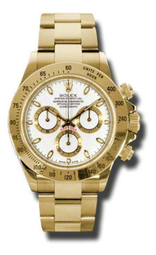 Relógio Rolex Daytona Oyster Vidro Safira Dourado Base Eta