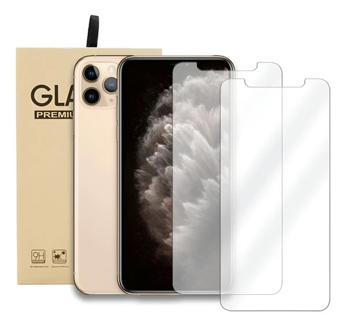 2 Piezas Mica Cristal Templado 9h Para iPhone 6 7 8 X Xr 11 | Meses sin interés