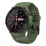 Smartwatch Táctico Reloj Inteligente Touch K22 Android Ios Color De La Caja Verde Color De La Correa Verde Color Del Bisel Negro
