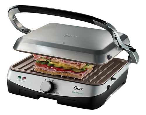 Sanduicheira Grill  2em1 Oster4881 Inox Bioceramic 1500w 127