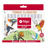 Marcadores Sketch Filgo Alloy Caja X12 Colores Clasicos 2023