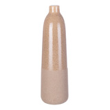 Botellon Jarron Alto Beige De Ceramica