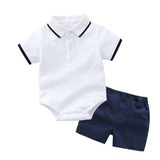 Conjunto De Ropa Casual Para Bebé Niño Con Pañalero Y Short