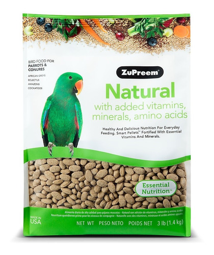 Alimento Natural Zupreem Para Loros Y Conuros  1.4kg