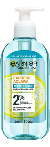 Garnier Express Aclara Gel Limpieza Facial Ácido Salicílico