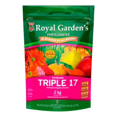 2kg Fertilizante Triple 17 Royal Garden - Envio Gratis