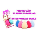 15 Esponjas +15 Mini Beauty Blender Maquiagem Atacado- P/