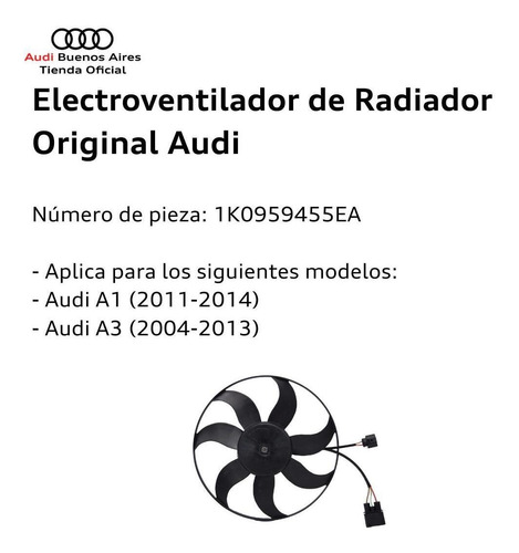 Electroventilador De Radiador Audi A1 2011 Al 2014 Foto 2