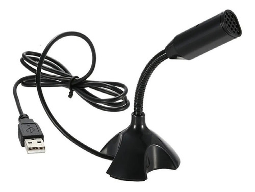 Microfone Para Pc Usb Desktop Com Suporte De Ajustvel 360