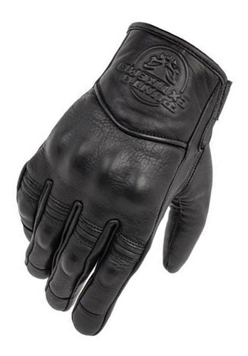 Guantes De Piel Punto Extremo Racer Negro