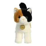 Peluche Aurora, Línea Miyoni, Gato Negro Con Blanco Calico