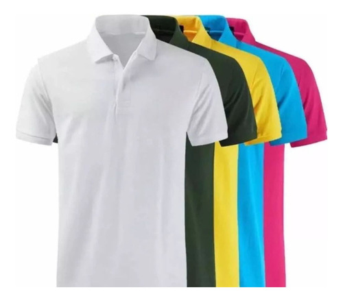 Kit 5 Camisas Polo Masculina Camiseta Blusa De Luxo Promoção