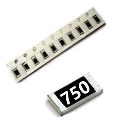 75 Ohms 5% (20 Unidades) Resistor Smd 0805 75r 2,0mmx1.2mm