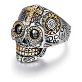 Anillo Calavera De Azúcar Para Hombre Y Mujer, Joyería De Ac