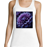 Musculosa Mujer Flor Loto Indigo Dahlia Violeta Floral M1