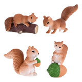 Creative Mini Squirrel Figure Collection Craft Para La