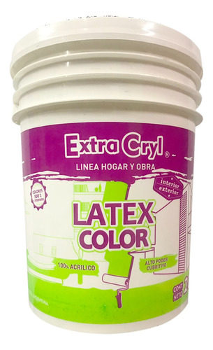 Látex Int. Ext. Colores Grupo 4 (7 Tonos) Extra Cryl 1 Lt..