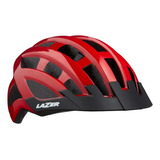 Capacete De Bicicleta Compacto Lazer, Cor Vermelho, Tamanho Único, 54-61 Cm