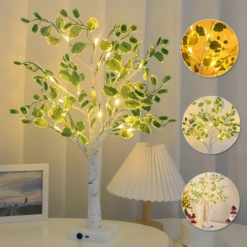 Luz Led Ajustable En Forma De Árbol De Abedul, Batería\u002Fusb,  | Meses sin interés