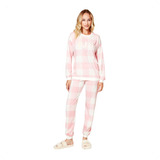 Pijama Feminino Moletinho Flanelado Inverno Fechado Frio 