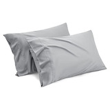 Fundas Para Almohada Rayon De Bamboo Gris Plata 50x101cm