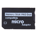 Mini Adaptador Micro Sd Stick Pro Duo Plástico Portátil 