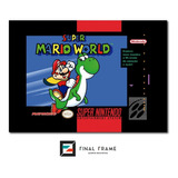 Pôster Capa Super Mario World Playtronic Snes 29,7x42cm